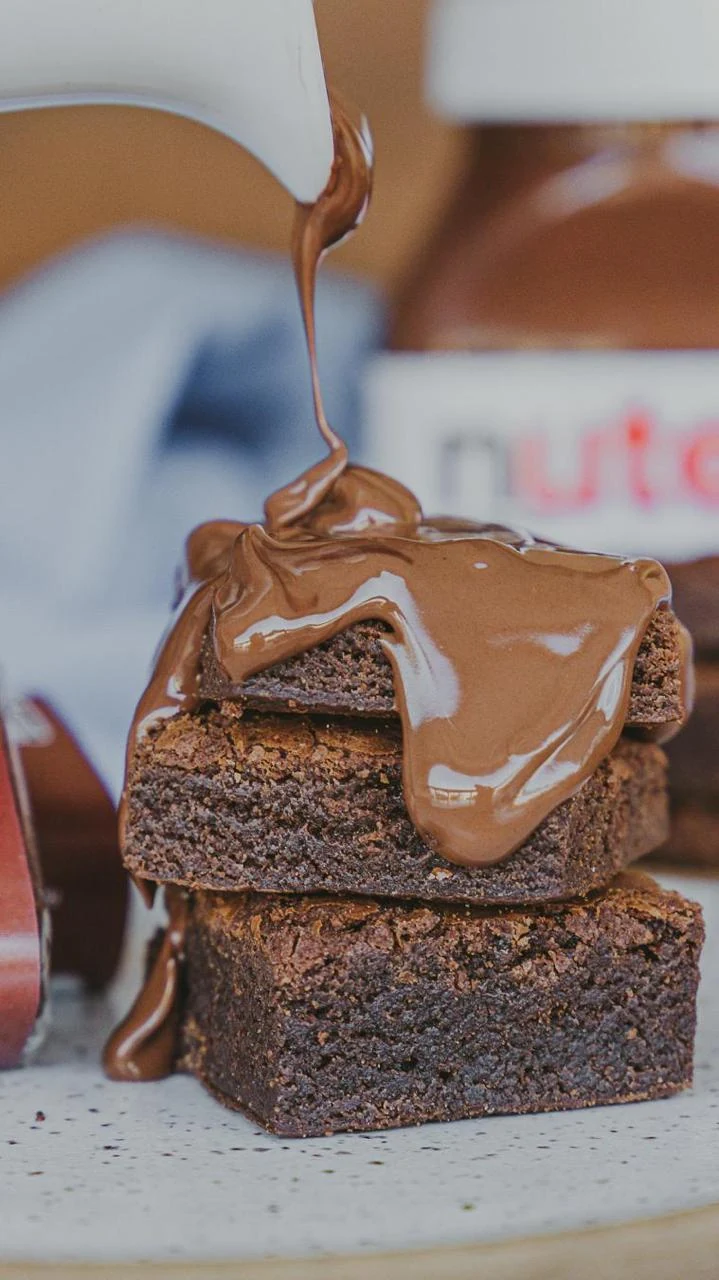 Brownie do Panda com cobertura de chocolate